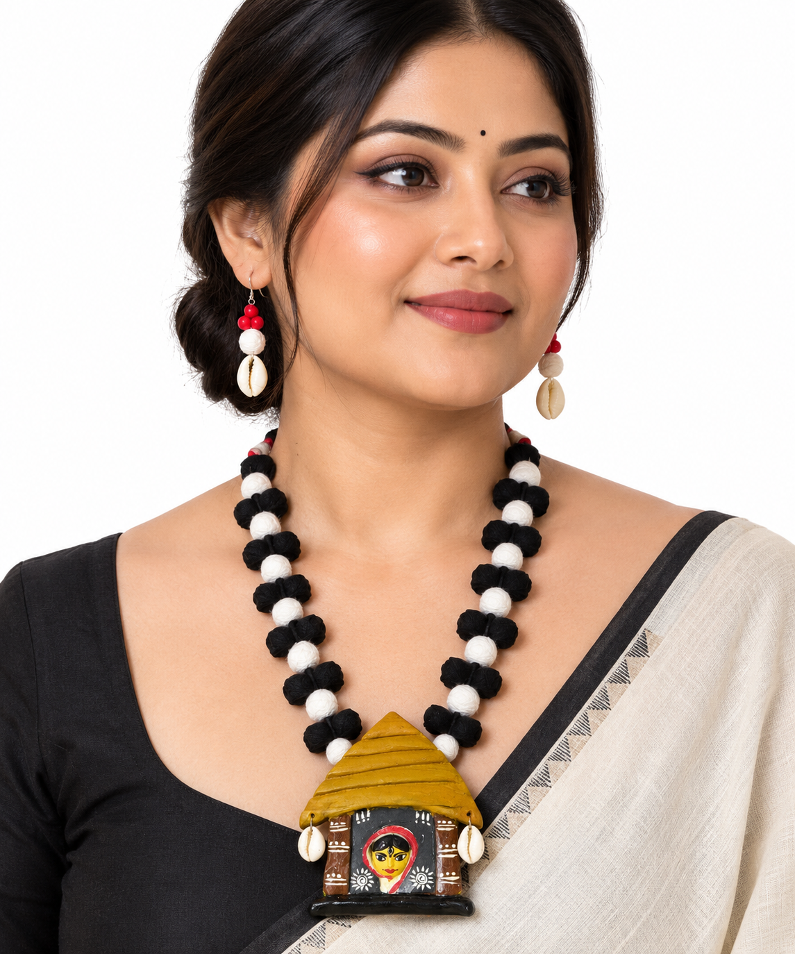 Maa durga face necklace set