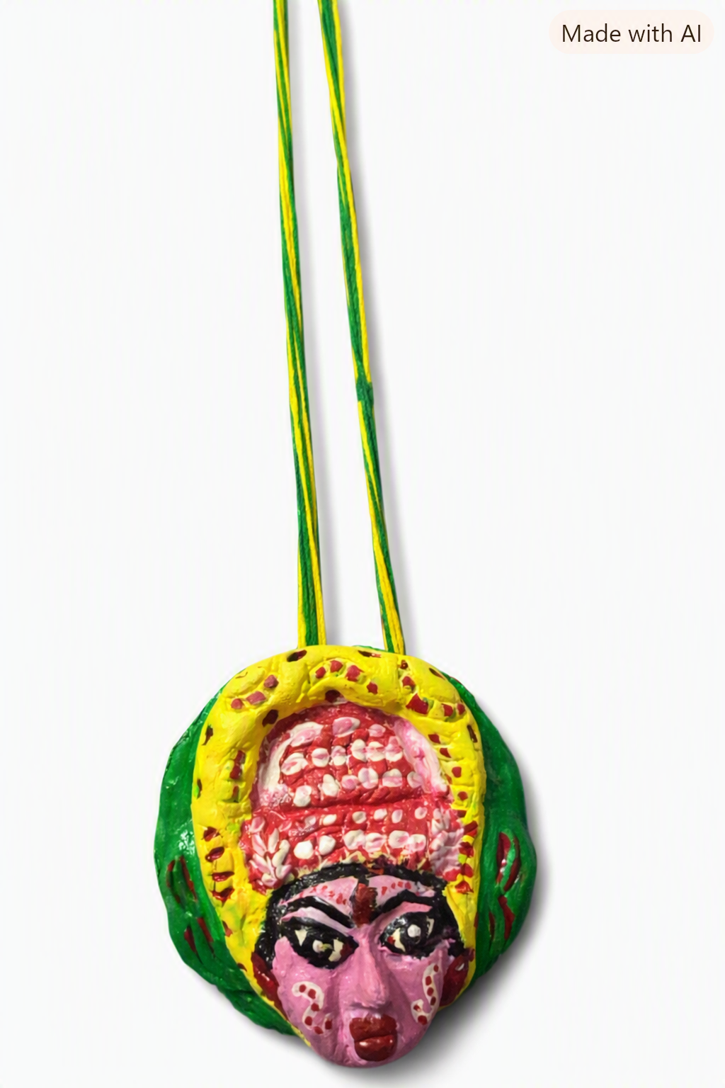 Rupayan ( Durga face) Clay handmade jewellery