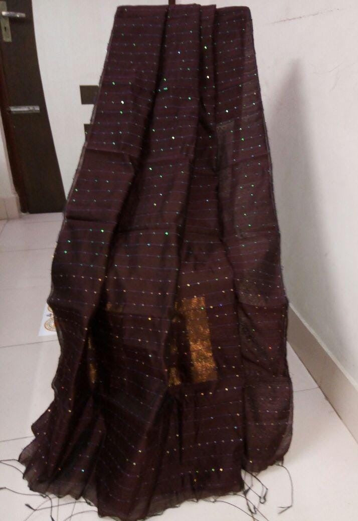 Sequence Box Handloom Saree