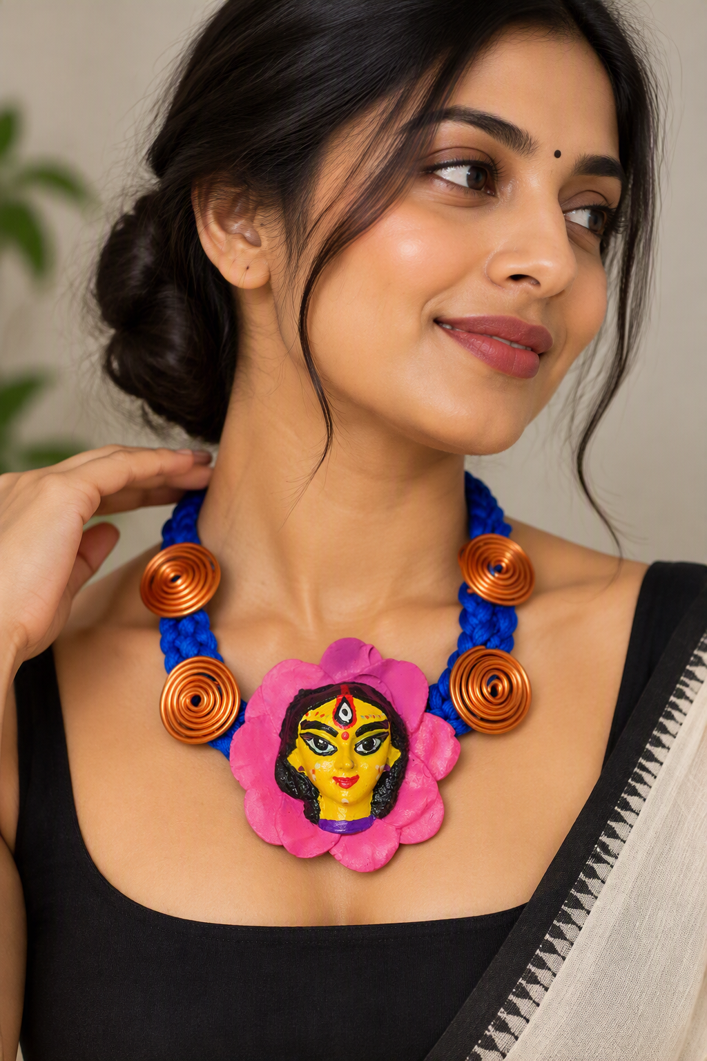 Maa durga blooming necklace